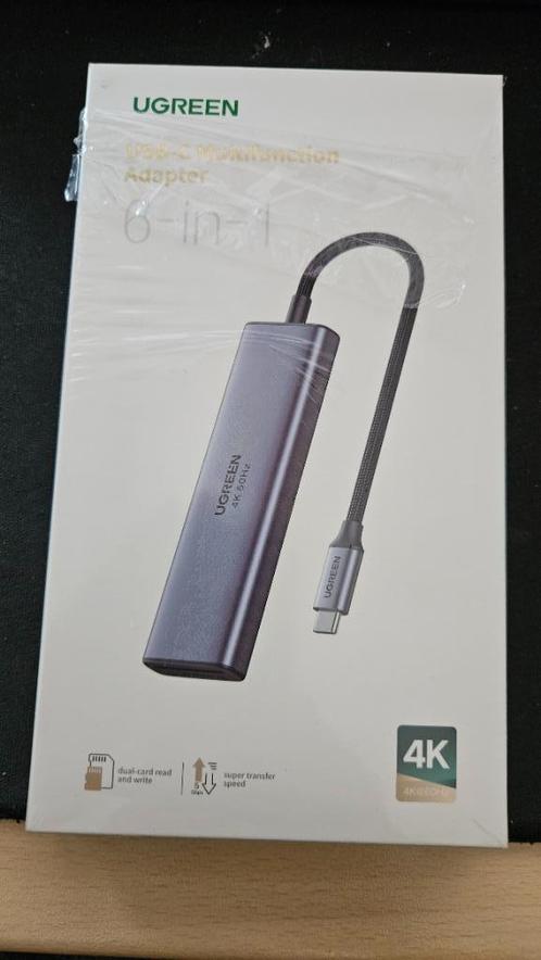 Ugreen USB-C 6 in 1 adapter dock 4k@60, Computers en Software, Dockingstations, Zo goed als nieuw, Laptop, Ophalen of Verzenden