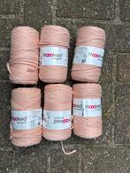 Hoooked Zpagetti Garen - 6 Bollen Roze, Hobby en Vrije tijd, Ophalen of Verzenden, Zo goed als nieuw, Haken, Wol of Garen