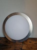 Plafondlamp met metalen rand, Huis en Inrichting, Lampen | Plafondlampen, Ophalen of Verzenden, Zo goed als nieuw, Glas, Modern