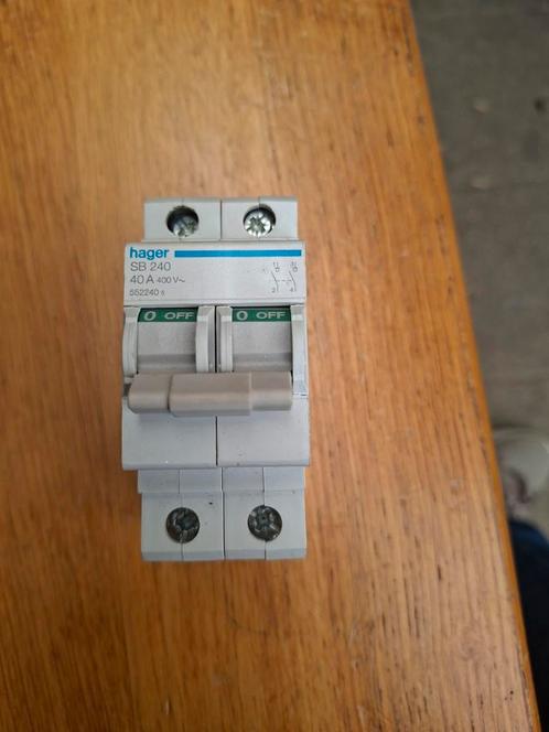 Hager SB240 Hoofdschakelaar 40A - Nieuw, Doe-het-zelf en Verbouw, Elektra en Kabels, Nieuw, Schakelaar, Ophalen