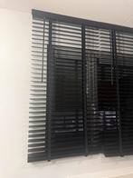 Zwarte houten jaloezieën - 80x180 & 180x180, Huis en Inrichting, Stoffering | Gordijnen en Lamellen, Zwart, Zo goed als nieuw