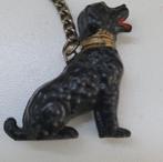 Vintage Sleutelhanger Zwarte Hond, Ophalen of Verzenden
