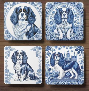 Cavalier Delfts Blauw onderzetters met houder beschikbaar voor biedingen