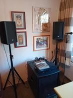 Complete PA set , merk DAB, met Behringer mixer en microfoon, Ophalen, Zo goed als nieuw, Minder dan 500 watt, P.A.