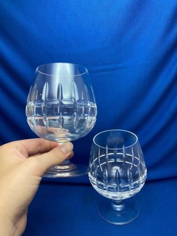 2x Cognac glas/ Kristal/ Geslepen/ Vintage!! beschikbaar voor biedingen