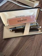 1980s Sheaffer Targa 1030 Brown Thuya Vulpen 14K 585 Gouden, Overige merken, Ophalen of Verzenden, Zo goed als nieuw, Met doosje