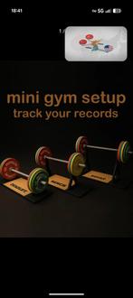 Mini gym setup PR result barbell, Ophalen of Verzenden, Nieuw, Overige