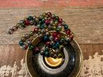 ANTIEKE KERSTKETTING KLEUR KRALEN 1 CM., Ophalen of Verzenden, Zo goed als nieuw