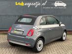 Fiat 500 C 0.9 TwinAir Turbo Lounge Cabrio 105 PK *carplay, Gebruikt, Zwart, Cabriolet, Leder en Stof