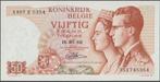 België 50 francs 1966 aUNC p.139(4) (# 233), Verzenden, België, Los biljet
