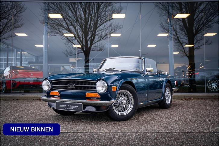 Triumph TR6 Soft Top * RVS Uitlaat * Spaakwielen * Zeer mooi, Auto's, Oldtimers, Bedrijf, Te koop, Lederen bekleding, Open dak