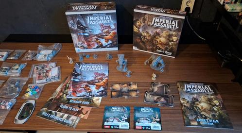 Star Wars Imperial Assault base game + Jabba's Realm + extra, Hobby en Vrije tijd, Gezelschapsspellen | Bordspellen, Zo goed als nieuw