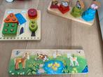 Houten puzzel/ bouw spelletjes, Kinderen en Baby's, Speelgoed | Kinderpuzzels, Van hout, Minder dan 10 stukjes, Ophalen of Verzenden