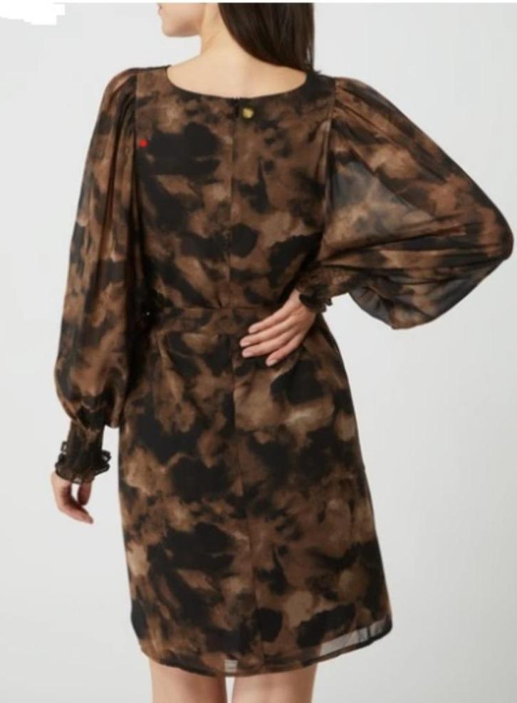 Freebird jurk model Xeni bruin / zwart 'gevlekt' L-XL 43497, Kleding | Dames, Jurken, Zo goed als nieuw, Maat 46/48 (XL) of groter