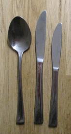 1x lepel Keltum Linde? Karin? 19,5cm én 2x mes kempen begeer, Ophalen of Verzenden, Gebruikt, Rvs of Chroom, Los bestek