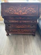 Flowerly marquetry chest of drawers antique, Antiek en Kunst, Antiek | Meubels | Kasten, Ophalen
