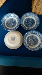 Vintage Liberty Blue Schoteltjes - Set van 4, Gebruikt, Ophalen of Verzenden, Overige stijlen, Kop(pen) en/of Schotel(s)