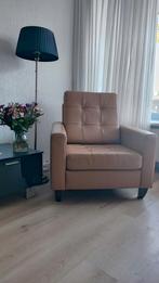 Fauteuil - Leer Cognac - Nette staat, Huis en Inrichting, Fauteuils, Ophalen, Zo goed als nieuw