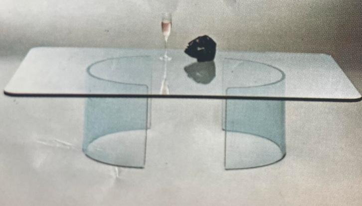 Glazen Salontafel Adam van het merk Gallotti & Radice, Huis en Inrichting, Tafels | Salontafels, Gebruikt, Minder dan 50 cm, 50 tot 100 cm