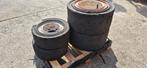 velgen met volrubber banden heftruck 23x10-12 en  18x7-8 5, Ophalen, Gebruikt