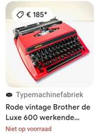 Vintage typemachine brother de luxe 600, Diversen, Typemachines, Ophalen, Gebruikt