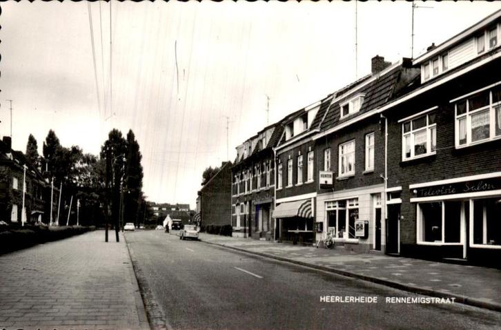 Heerlerheide - Rennemigstraat, Verzamelen, Ansichtkaarten | Nederland, Ongelopen, Limburg, 1940 tot 1960, Ophalen of Verzenden