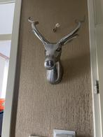 Zilveren wanddecoratie - hertenkop, Ophalen, Zo goed als nieuw