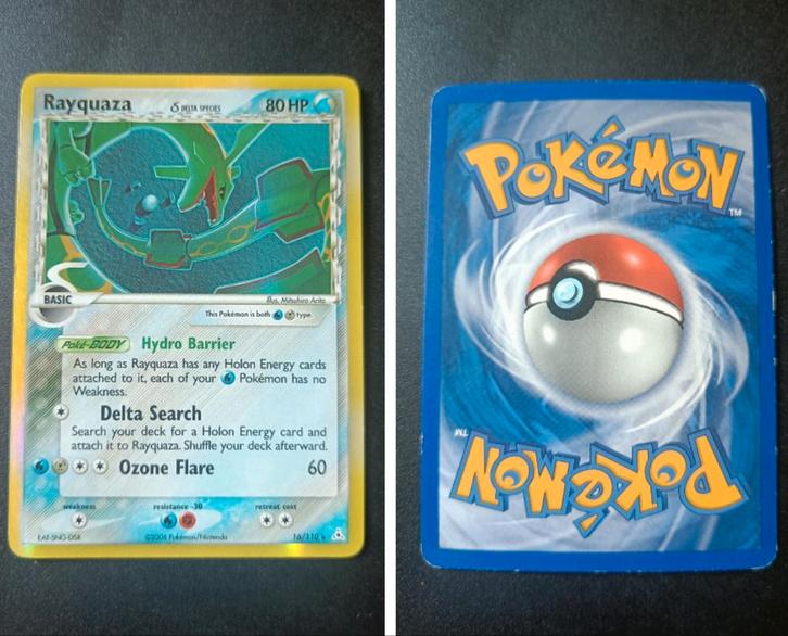 Rayquaza Delta Species 16/110 EX Holon Phantoms - Pokemon, Hobby en Vrije tijd, Verzamelkaartspellen | Pokémon, Zo goed als nieuw