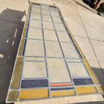 Oud glas in lood (geel, blauw, oranje), Doe-het-zelf en Verbouw, Glas en Ramen, Ophalen, Minder dan 80 cm, Glasplaat, Minder dan 80 cm