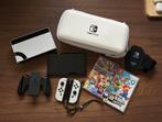 Nintendo Switch + Accessoires & 3 Spellen, Spelcomputers en Games, Switch OLED, Met games, Met 2 controllers, Ophalen of Verzenden