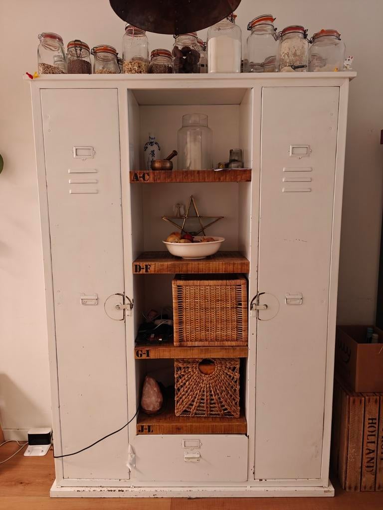 Industriële buffetkast met mango hout van Giga meubel, Ophalen of Verzenden, 25 tot 50 cm, 100 tot 150 cm, 150 tot 200 cm