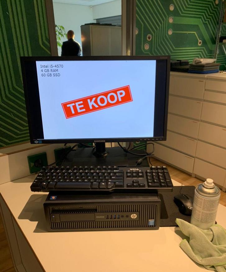 Desktop PC refurbished intel Hp elitedesk en Samsung monitor, Computers en Software, Vintage Computers, Ophalen
