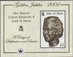 Man blok 50 jaar QE II op de op de Troon (2002)., Verzenden, Postfris