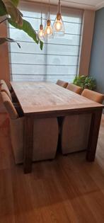 Teakhouten Eettafel met 6 Stoelen, Huis en Inrichting, Tafels | Eettafels, Ophalen