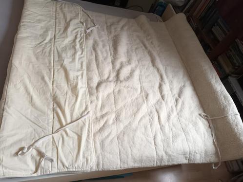 Wit grote wollen onderdeken onderlegger Texel. 200-140cm, Huis en Inrichting, Slaapkamer | Beddengoed, Zo goed als nieuw, Deken of Dekbed