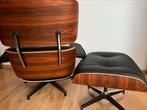 Lounge chair XL replica palissander hout zwart leder, Huis en Inrichting, Fauteuils, Ophalen of Verzenden, Nieuw, Hout