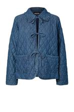 Pieces denim spijkerjas blauw Maat XS, Nieuw, Jasje, Maat 34 (XS) of kleiner, Verzenden