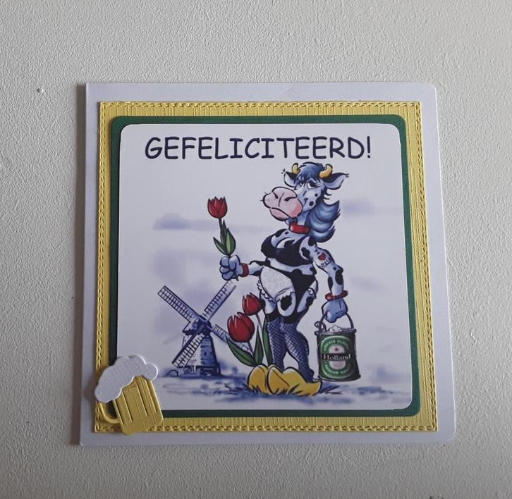 Zelfgemaakte kaart met envelop, Hobby en Vrije tijd, Kaarten | Zelfgemaakt, Nieuw, Man of Vrouw, Ophalen of Verzenden