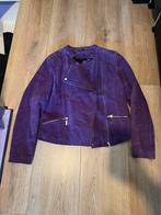 Paars suède/leren jasje - Maat xl, Hema, Kleding | Dames, Jasjes, Kostuums en Pakken, Paars, Maat 46/48 (XL) of groter, Nieuw
