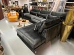 Luxe Velvet Hoekbank Boss 340x260cm Grijs NIEUW - Croco, Huis en Inrichting, Nieuw, 300 cm of meer, 150 cm of meer, Stof