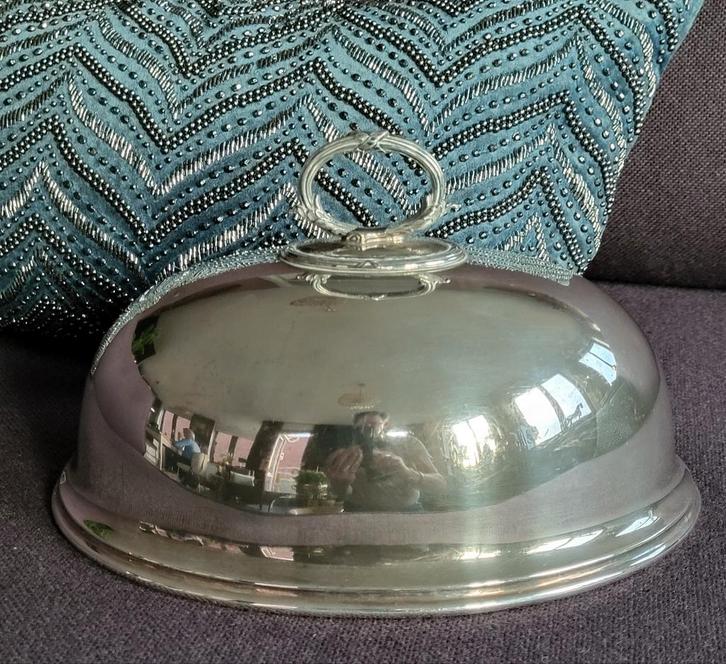 Antiek verzilverde cloche- food dome by Anno Toen, Antiek en Kunst, Antiek | Woonaccessoires, Ophalen of Verzenden