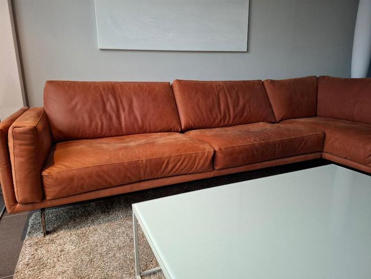 Leolux Bellice hoekbank, Huis en Inrichting, Banken | Bankstellen, Gebruikt, Hoekbank, Vierpersoons of meer, 300 cm of meer, 75 tot 100 cm