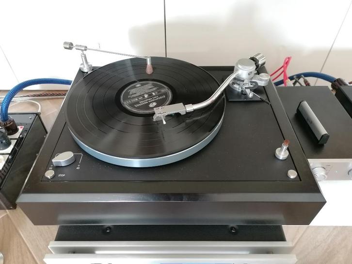 Thorens TD 166MK2 + Jelco SA-250 + Audiotechnica AT7MC, Audio, Tv en Foto, Platenspelers, Thorens, Ophalen