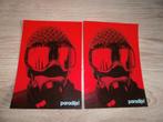 2x Kaart paradijs met gasmasker, Ophalen of Verzenden, 1980 tot heden, Ongelopen, Overige thema's