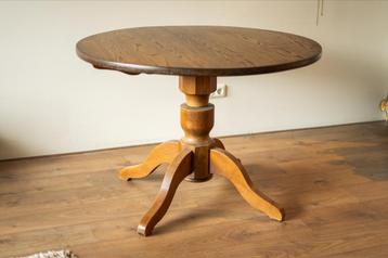 Landelijke/Vintage Houten Eettafel 110 cm beschikbaar voor biedingen