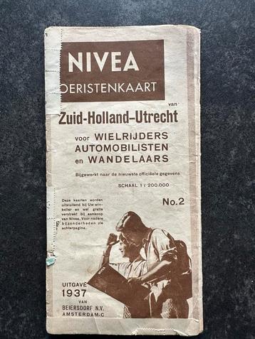 Nivea Toeristenkaart Zuid-Holland - Utrecht 1937 beschikbaar voor biedingen