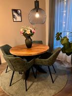 Groene eetkamer stoel, Huis en Inrichting, Stoelen, Gebruikt, Overige kleuren, Ophalen of Verzenden, Vier