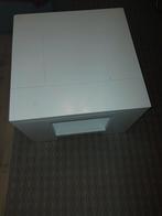 Witte bijzettafel met opbergruimte, Minder dan 50 cm, Gebruikt, 50 tot 75 cm, Minder dan 50 cm