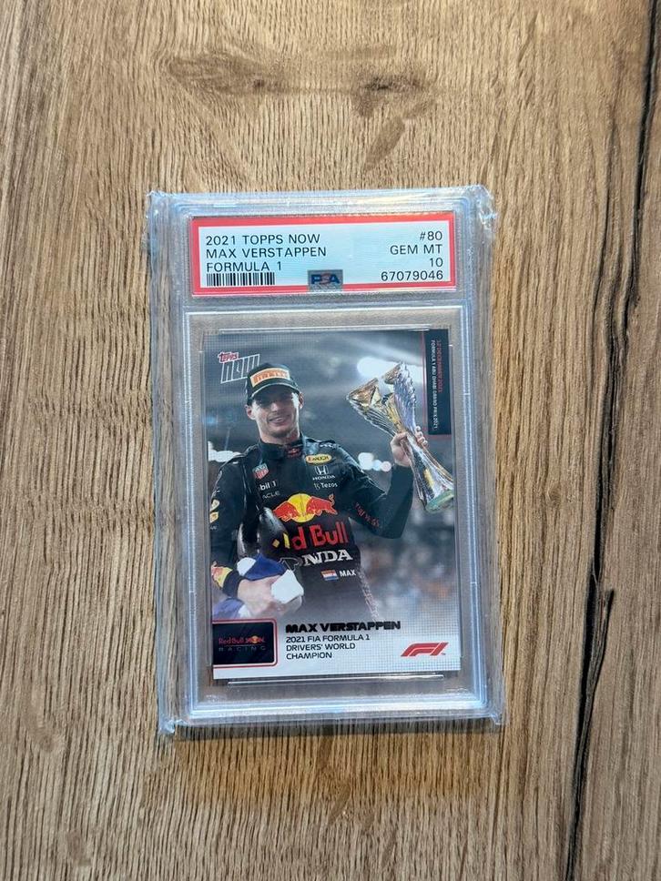 Max Verstappen PSA 10 World Champion 2021, Hobby en Vrije tijd, Stickers en Plaatjes, Nieuw, Plaatje, Ophalen of Verzenden