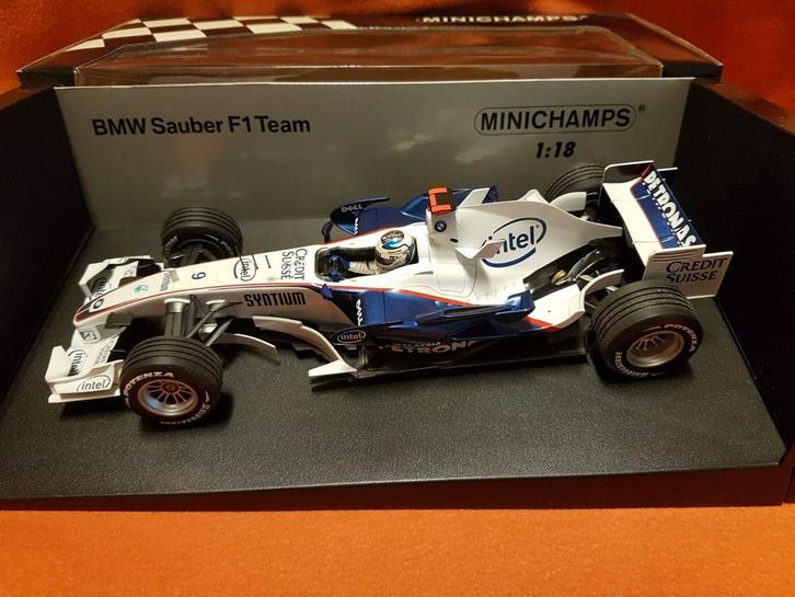 F1 sauber BMW f1.07 nick heidfeld 2007.  1:18, Hobby en Vrije tijd, Modelauto's | 1:18, Zo goed als nieuw, Auto, MiniChamps, Ophalen of Verzenden